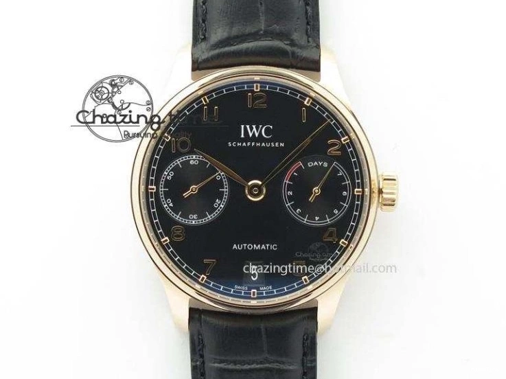 MIROTIME 0719 Supportive Portuguese Chrono IW371431 ZF 1:1 Best Edition Gray Dial On Brown Leather Strap A79350 (Slim Movement) 7261